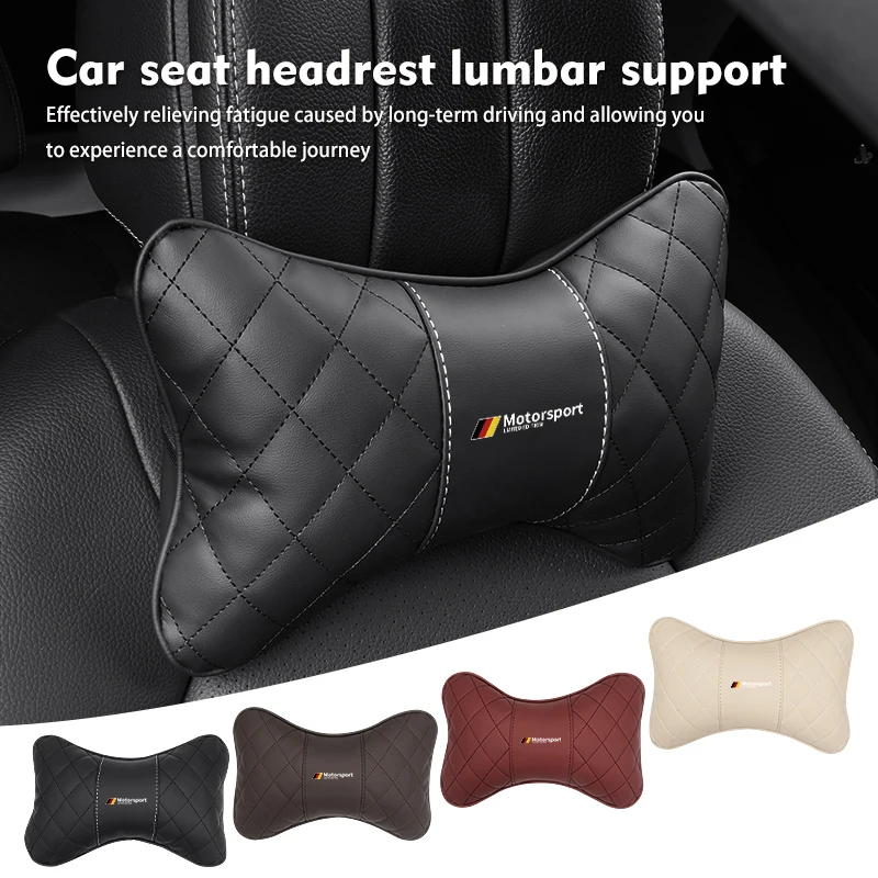 Кожаная Автомобильная подушка для подголовника кресла BMW X1 X2 X3 X4 X5 X6 X7 G20 G30 6GT E46 E90