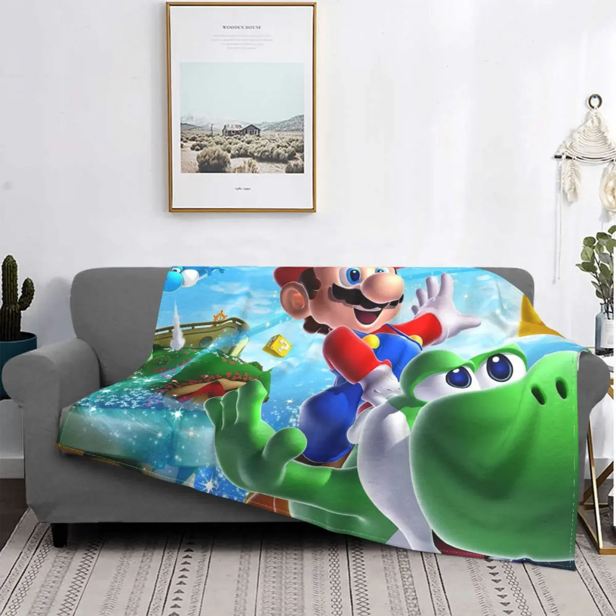 

Cool Mario Blanket Fleece Portable Throw Blanket Sofa Throw Blanket for Couch Bedding Outdoor Throws Bedspread Quilt