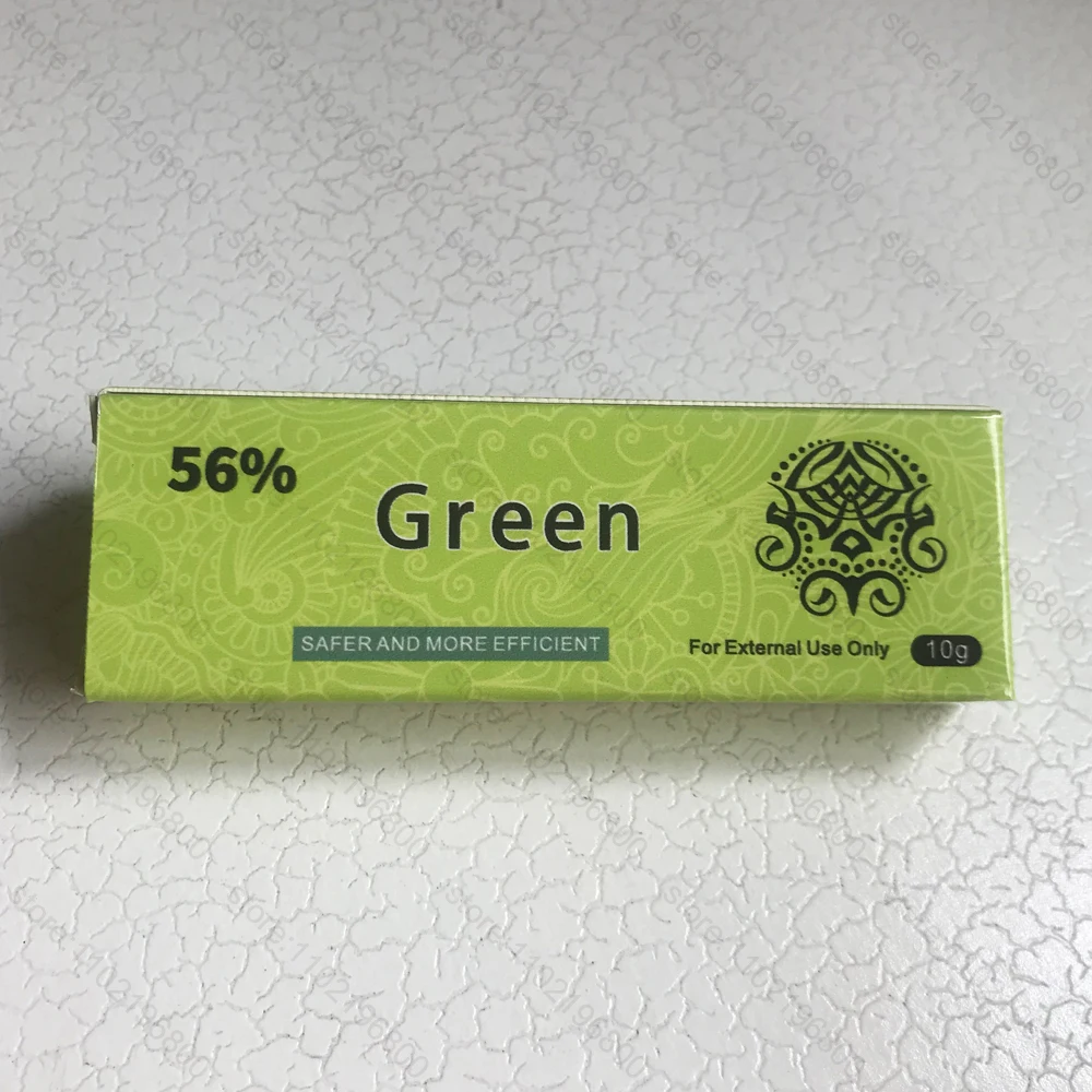 

Green 56% Tattoo Cream for Permanent makeup Body Eyebrow Eyeliner Lips Goosica 79.9% Tattoo Care Cream 10g