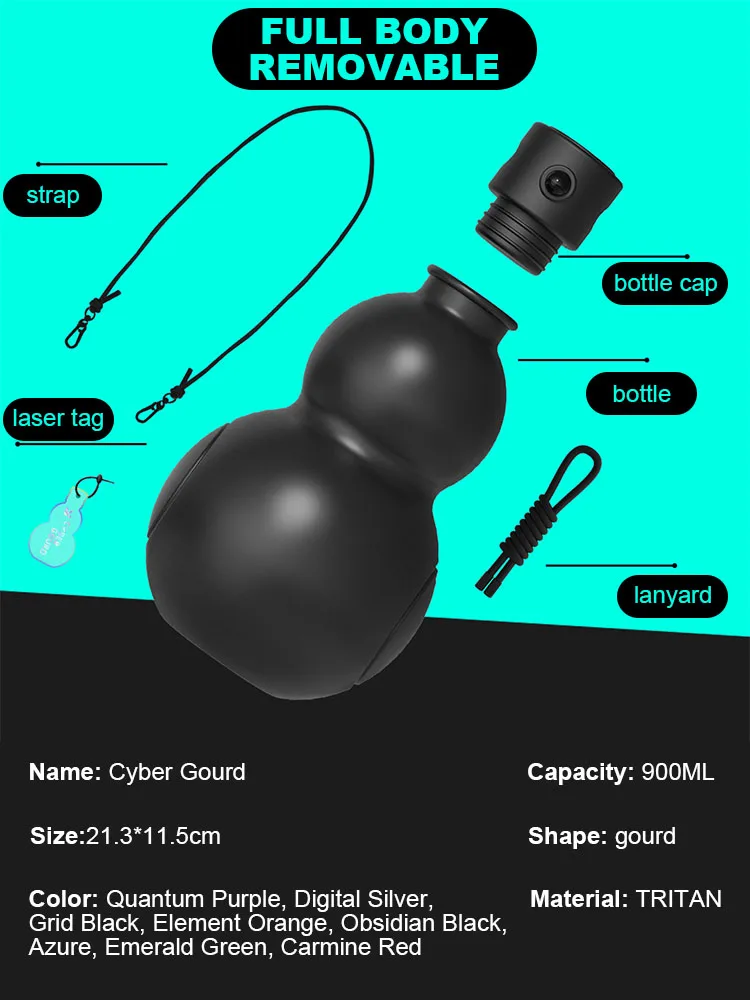 Новая 900 мл китайская бутылка для воды в стиле ретро виде тыквы большая емкость