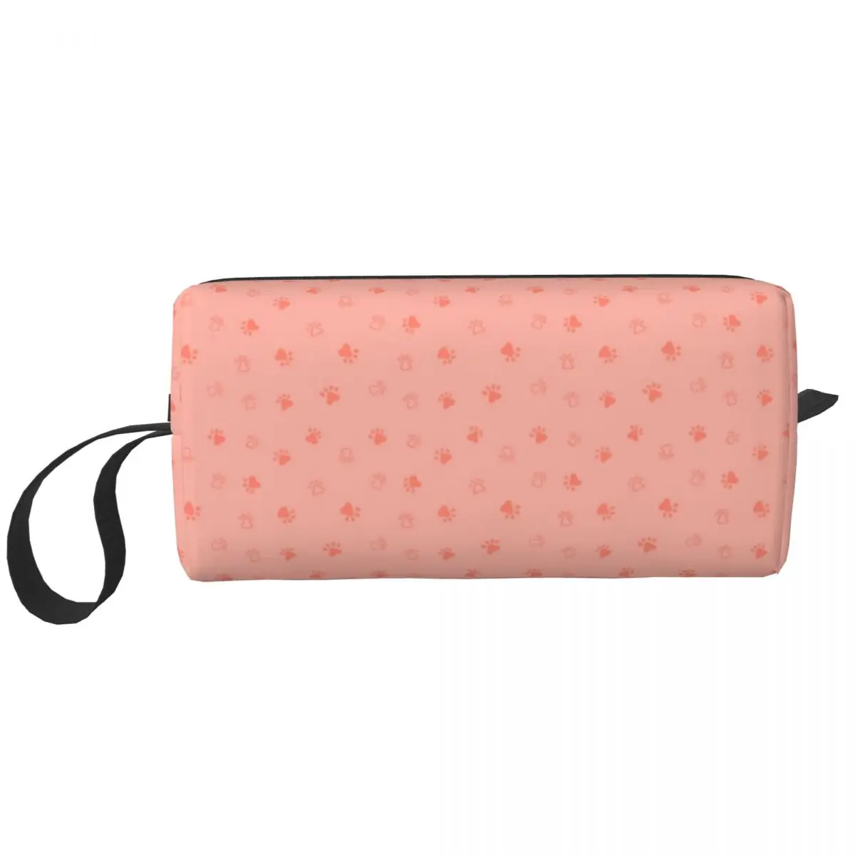 

Red Dog Paw Print Pattern Cosmetic Bag Large Capacity Animal Footprint Gift Makeup Case Storage Toiletry Bags Dopp Kit Box Case