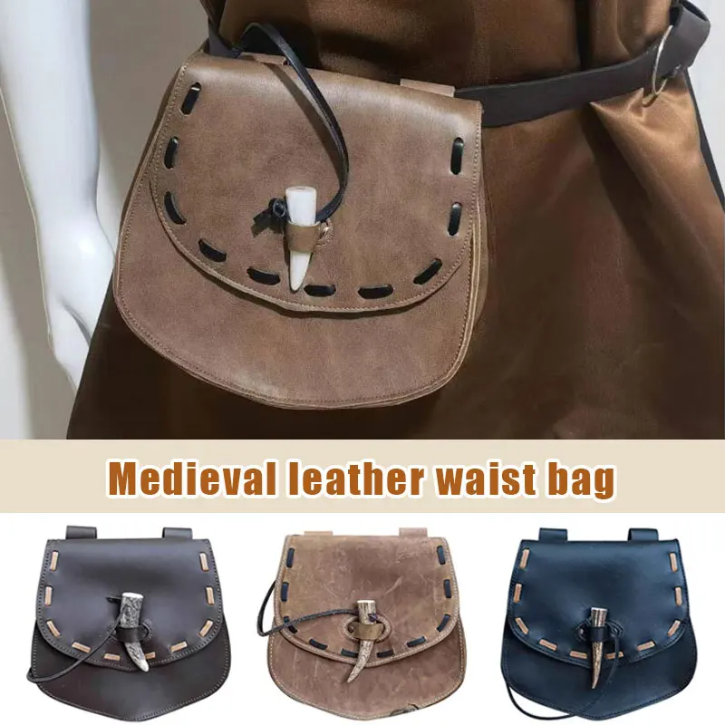 

Medieval Viking Leather Drawstring Coin Purse Belt Small Pouch Larp Waist Bag Renaissance Festival Jewel Money Wallet Cosplay