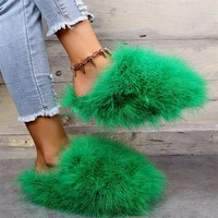 winter new wool slippers flat warm slippers foreign trade large size cross border womens shoes
