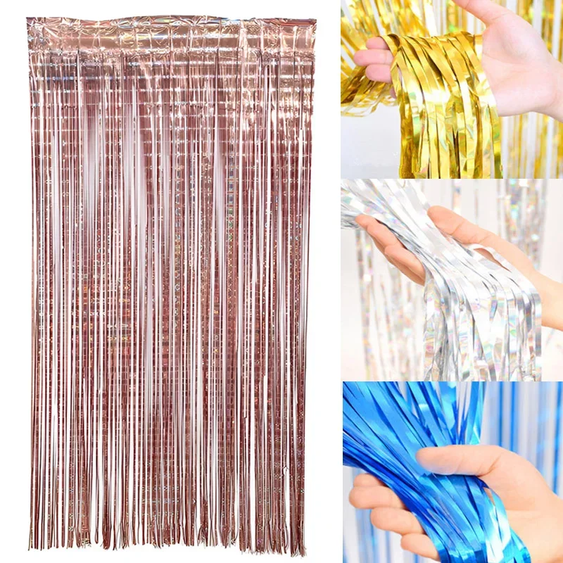 1*2 м фольги занавеска с кисточками для взрослых и детей украшение дня рождения