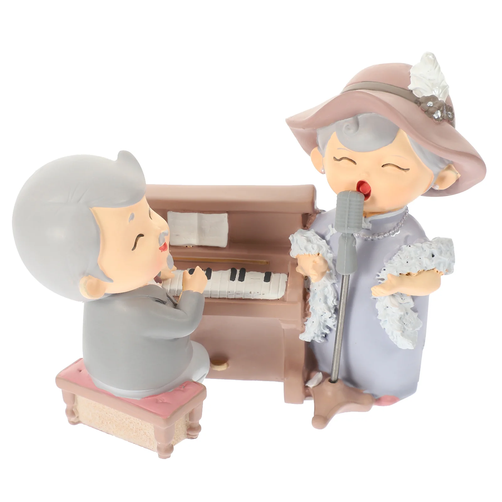 

Old Man Granny Ornaments Grandma Gifts Christmas Desktop Presents Grandparents Elderly Synthetic Resin Lovers Couple Figurine