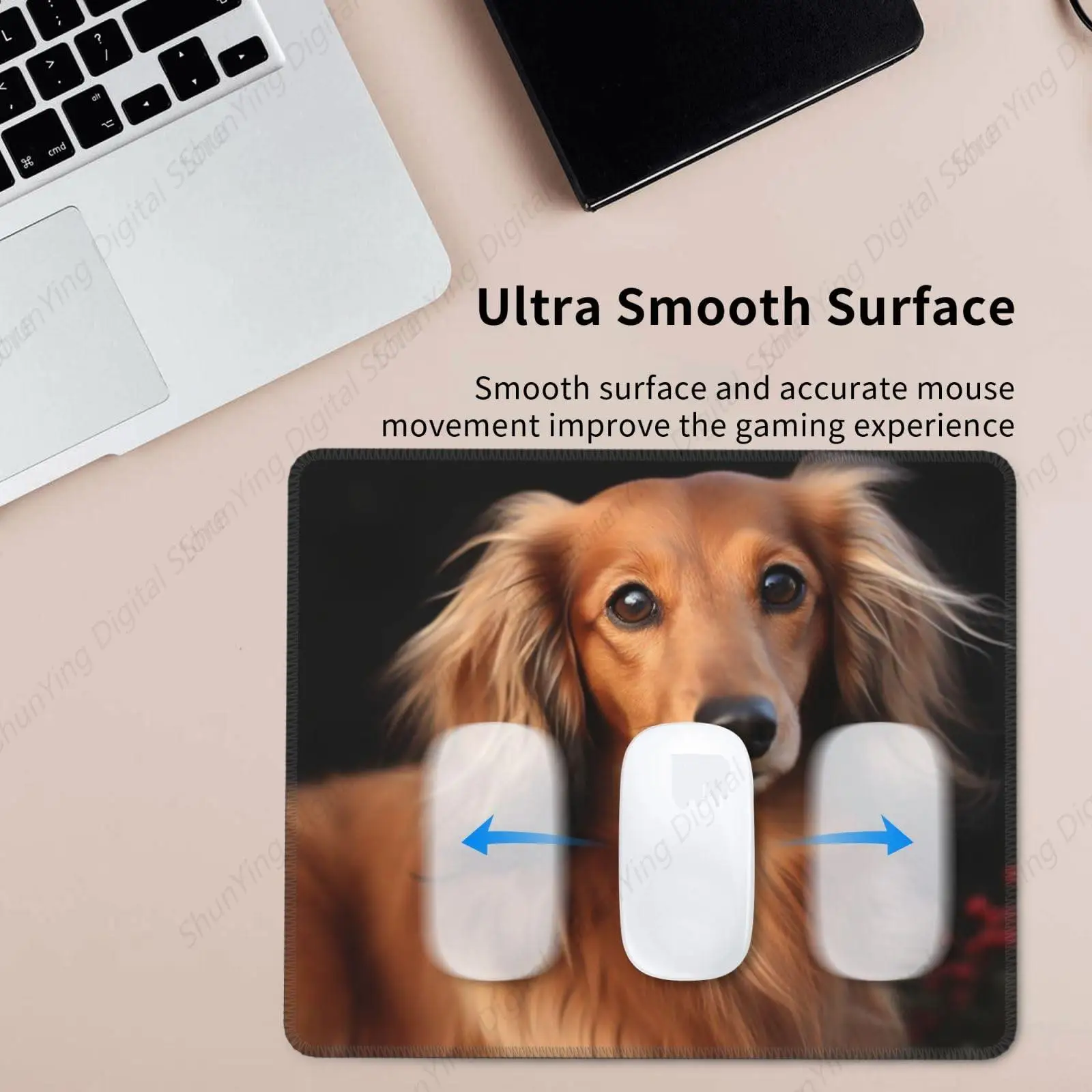 Мужские и женские коврики для мыши с длинными волосами колбаса собака настольные