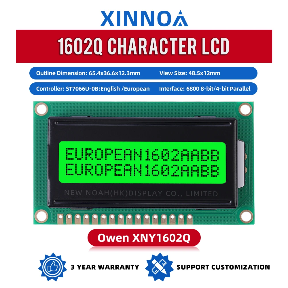 Европейский зеленый свет черные буквы 1602Q Iic I2C адаптер Arduino со встроенной