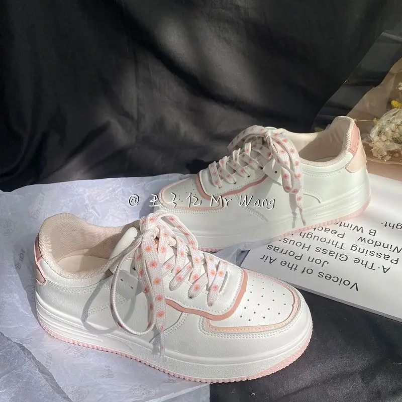 

Women's Sneakers Kawaii Shoes Flats Vulcanized Platform Harajuku White Fashion Casual Cute Chunky Female Spring Dropshipping