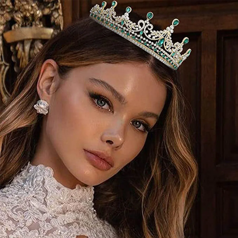 

Модные женские свадебные диадемы и короны с искусственными кристаллами, свадебные украшения для волос