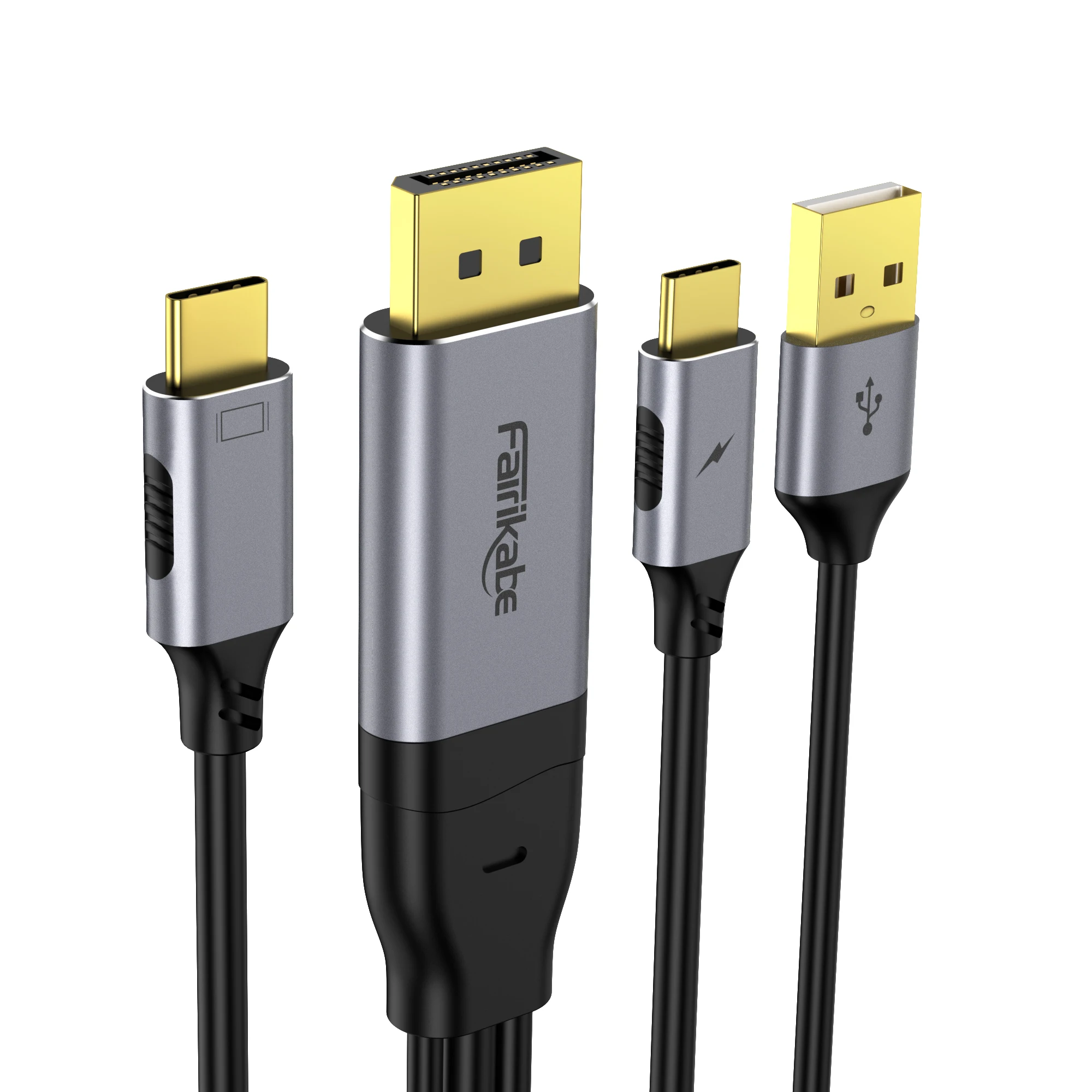 Fa/100abe DP к USB C кабелю 2 м 6 фута для монитора PS5 Xreal VR стеклянный адаптер 4K при 60 Гц