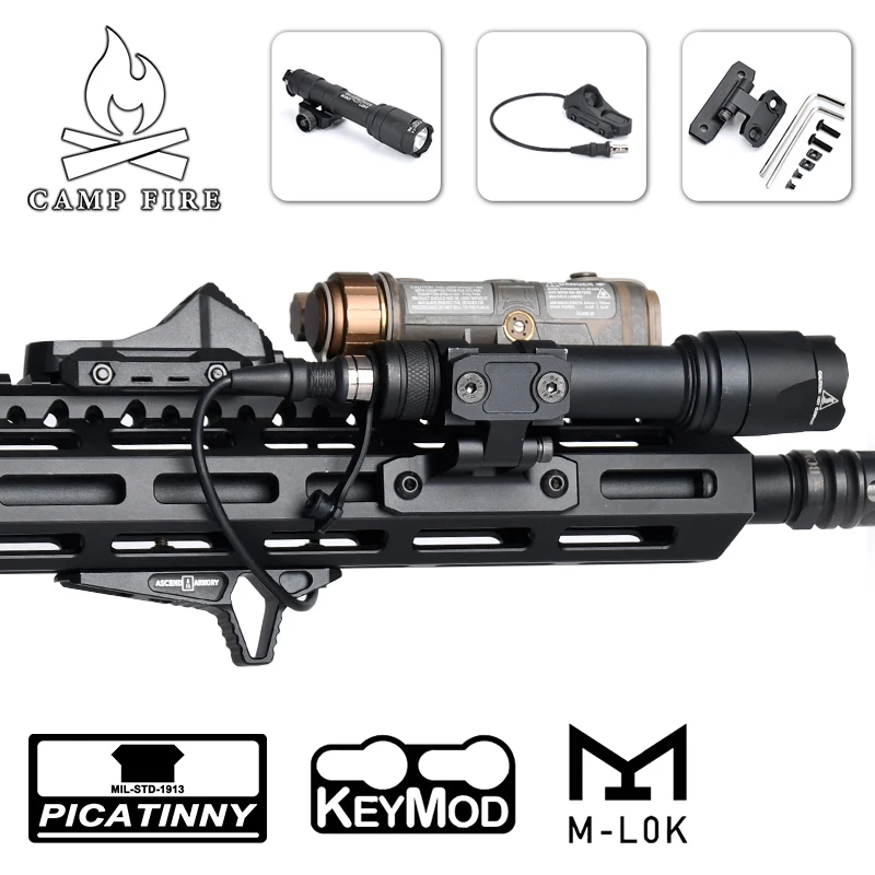 Фото Тактический фонарь Surefire M300 M600 с двойным переключателем AXON, боковое крепление, совместимость с Picatinny M-Lok KEYMOD №1