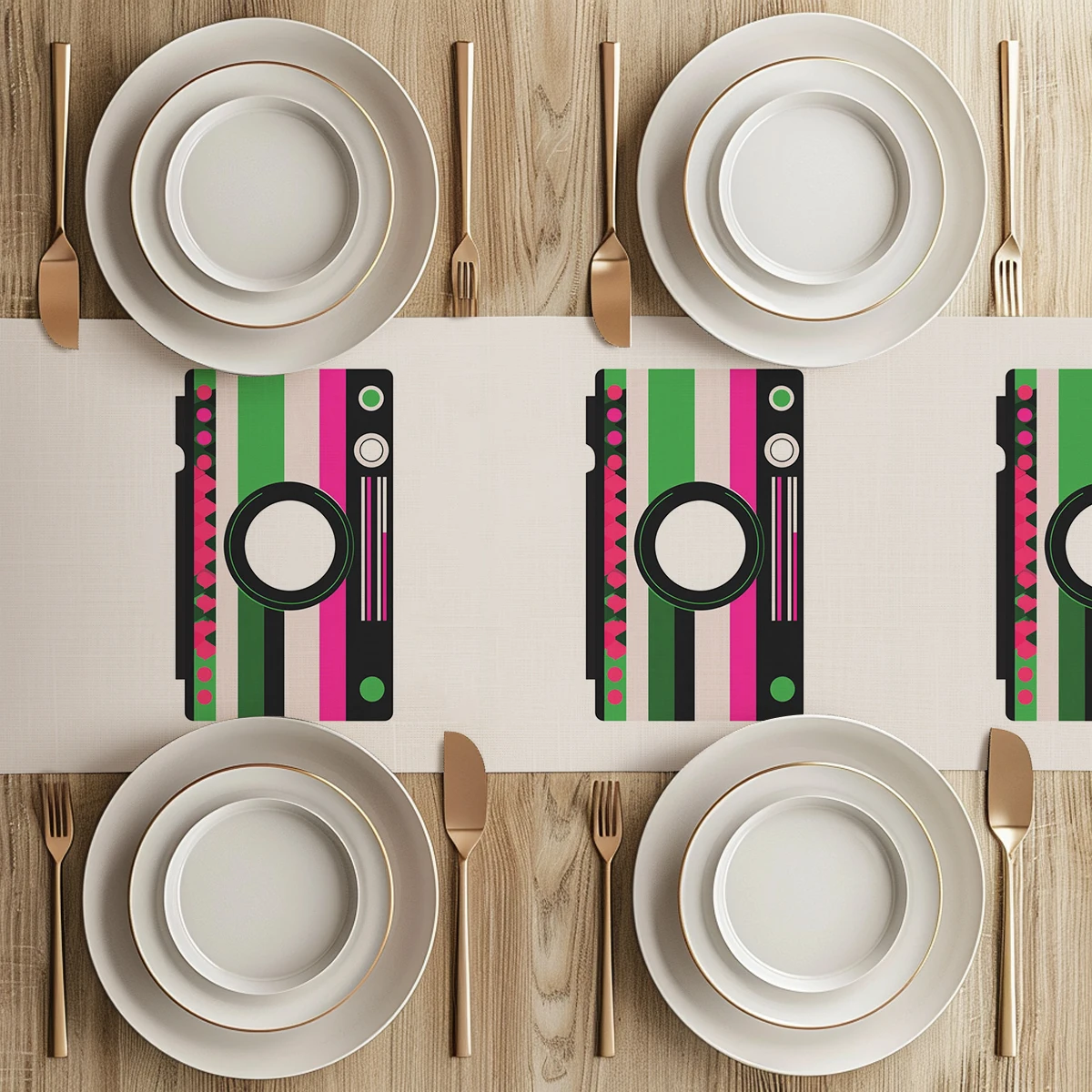 Пониженная Геометрическая лента скатерть из полиэстера для столовой хлопковый