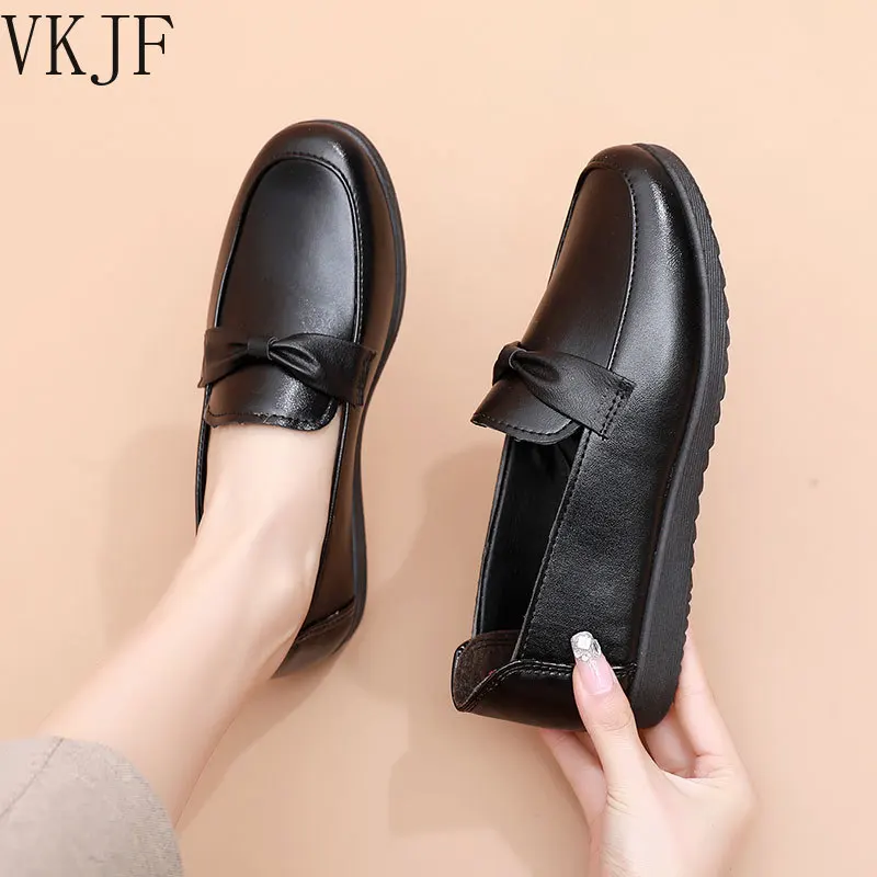 

New Mother Shoes Spring and Autumn Soft Bottom Non-slip Middle-aged and Elderly Women's Single Shoes Flat Work Women's Shoes
