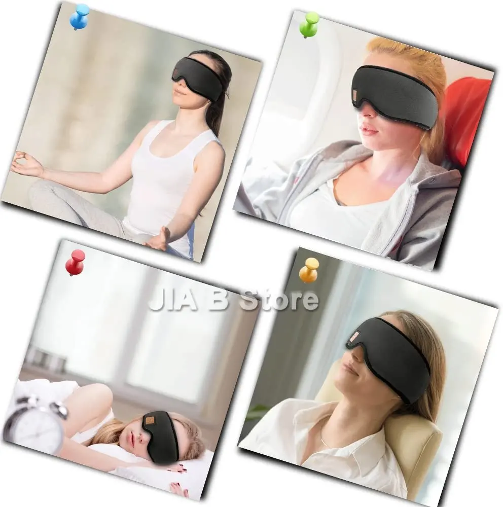 Sleep Headphones Bluetooth Sleep Mask,3D Wireless Sleeping Eye Mask with Built-in Sponge Speakers for Sleeping,Travelling,Yoga images - 6
