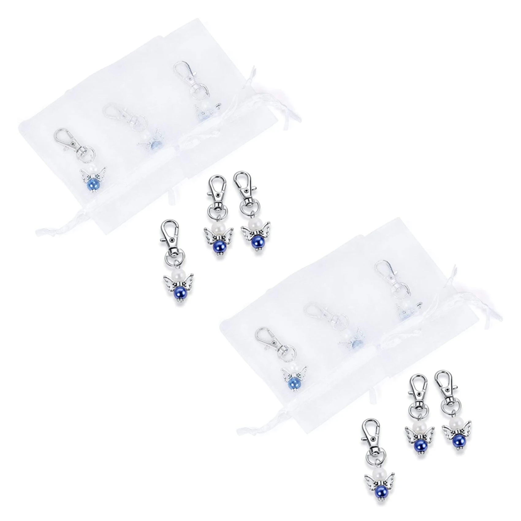 

Hot XD-30 Angel Pendants Organza Bags Party Favors Wedding Baptism Christmas Communion Confirmation Gift