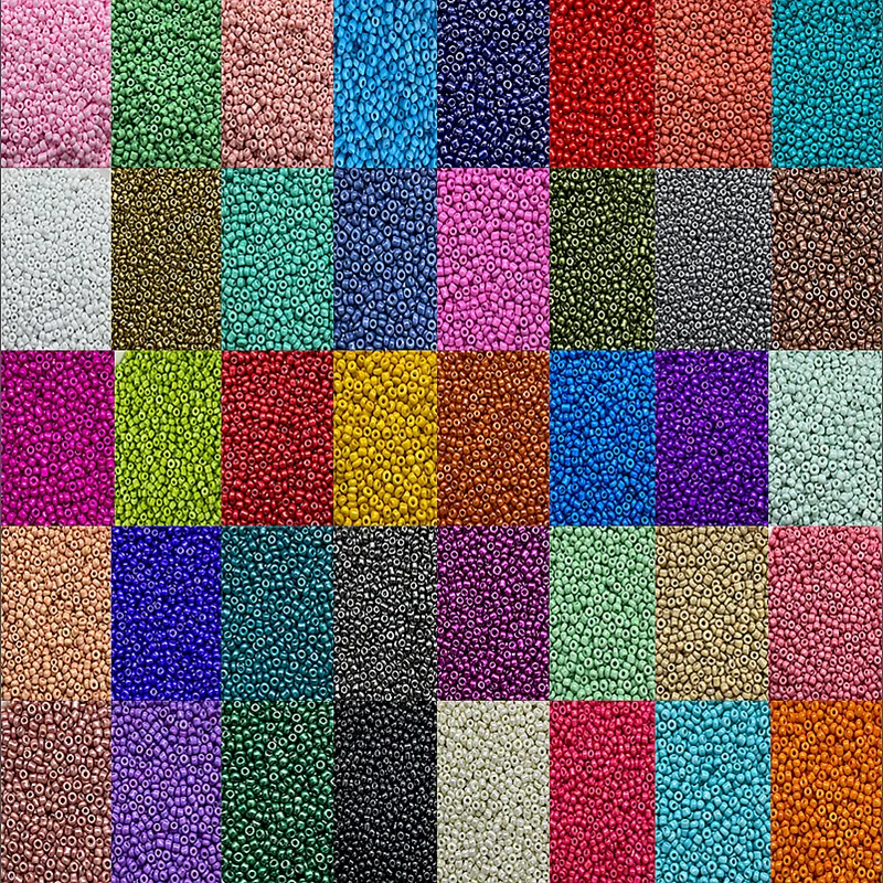 

2mm Mini Glass Beads Diy Bracelet Necklace Kids Jewelry Making 1000 Pieces