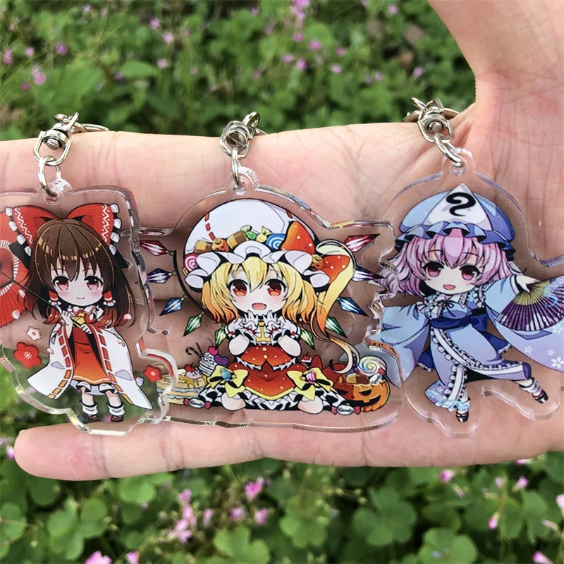 Брелок для ключей с героями Аниме Touhou Project Hakurei Reimu аксессуары брелок мультфильмов