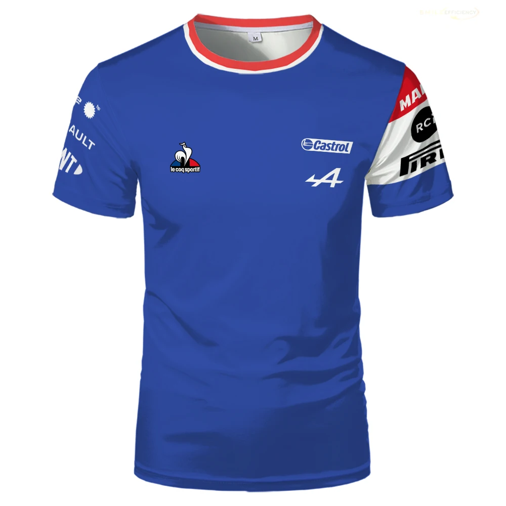 

Men Women Alpine Formula 1 Team Short Sleeve T-shirt Alonso F1 Blue Shirts Summer Race Spectator Shirt Aokang 31 2021 Hot Sale