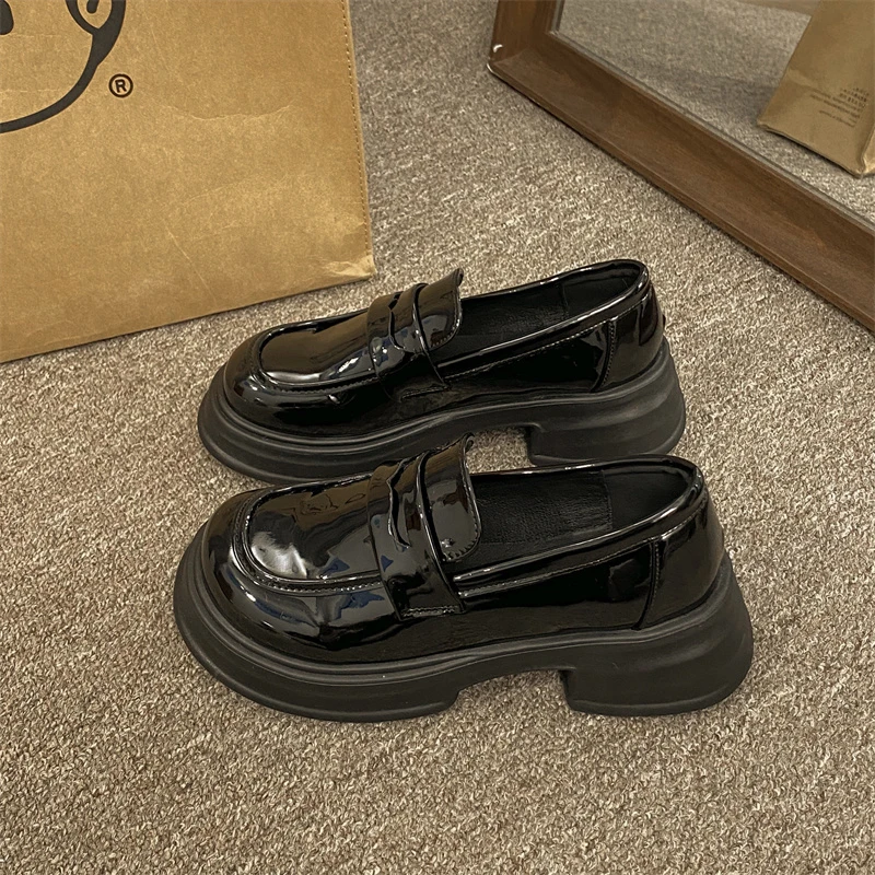 

Классические женские туфли-лодочки без застежки, однотонные кожаные туфли-оксфорды на высоком квадратном каблуке, летние однотонные туфли-...