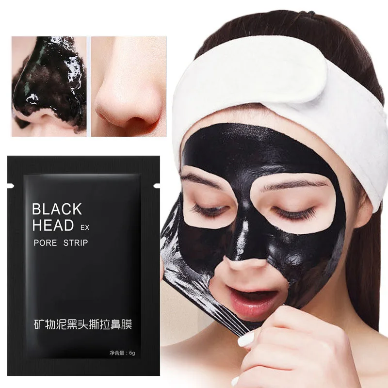 

50pc*6g Blackhead Remover Nose Mask Pore Strip Black Mask Peeling Acne Treatment Black Deep Cleansing Skin Care