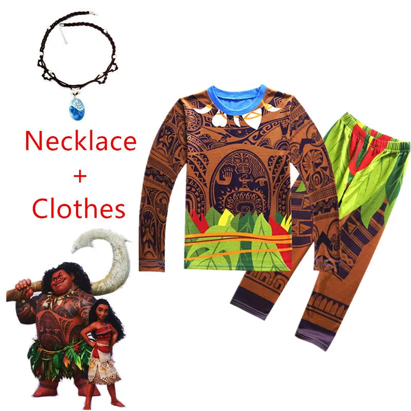 

Maui Costume For Baby Boy Set Clothes Moana Vaiana Cosplay Winter Child Boutique T Shirt Trouser Tracksuit Kid Outfit