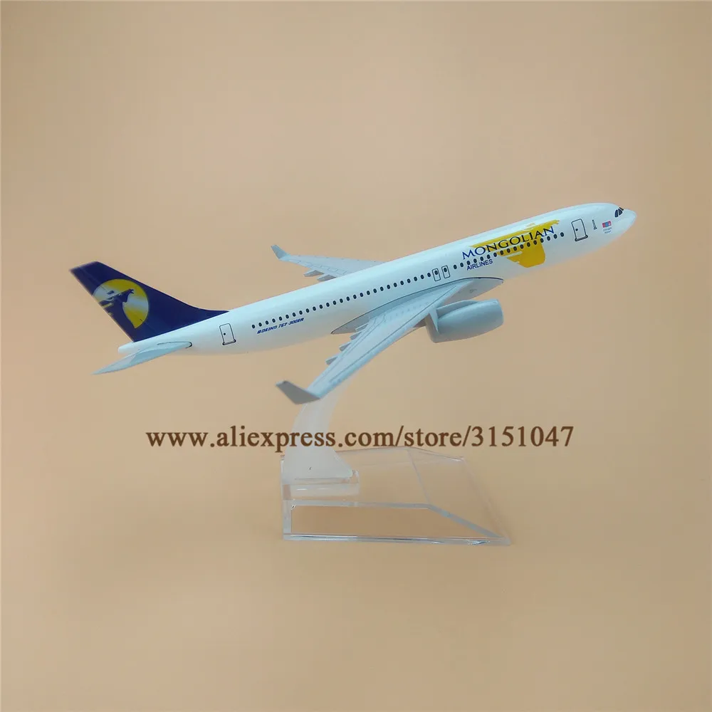 Модель металлического самолета 16 см авиакомпании монгольские авиалинии модель