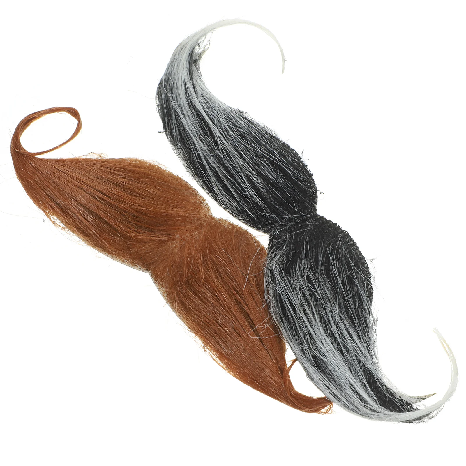 

2 Pcs Fake Beard Halloween Decor Performance Props Mustache Ornament Simulated Party Cloth Cosplay Decorations