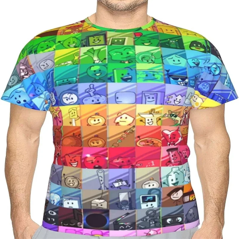 Фото Jacknjellify BFDI Battle For Dream Island футболки Merch для женщин и мужчин повседневные футболки с короткими рукавами уличная футболка стильная Camiseta №5