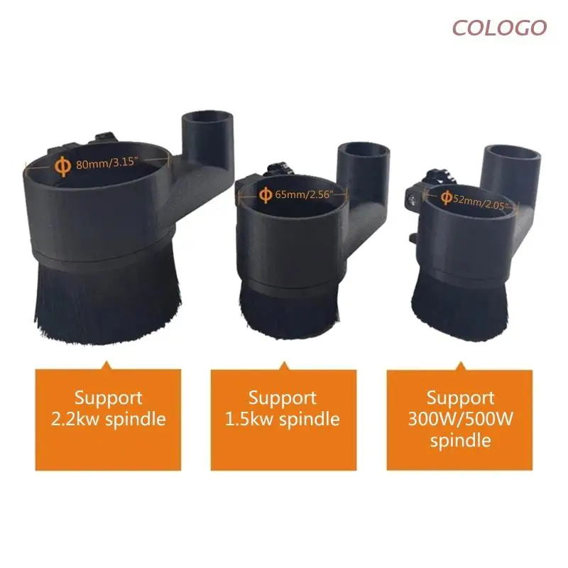 52mm /65mm/80mm Brush Vacuum Cleaner Engraving Machine Dust Collector Cover for CNC Router Milling 775 300W 500W Spindle D0LD - купить по