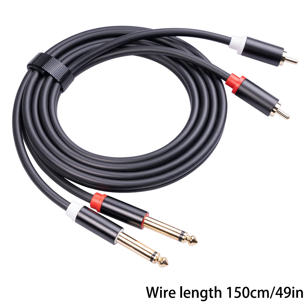 

Двойной 6,35 мм TS штекер RCA кабель для студии мультимедиа аудио соединительный шнур вставка Джек сбалансированный аксессуары для смартфона в...