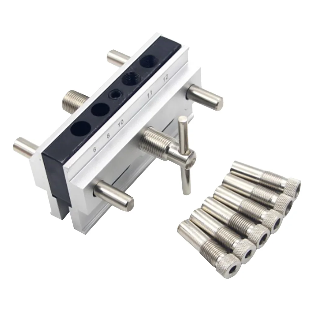 

Woodworking Oblique Hole Punch Locator Pocket Hole Jig Drill Guide Tool Kit Aluminum Alloy Joinery DIY Tools