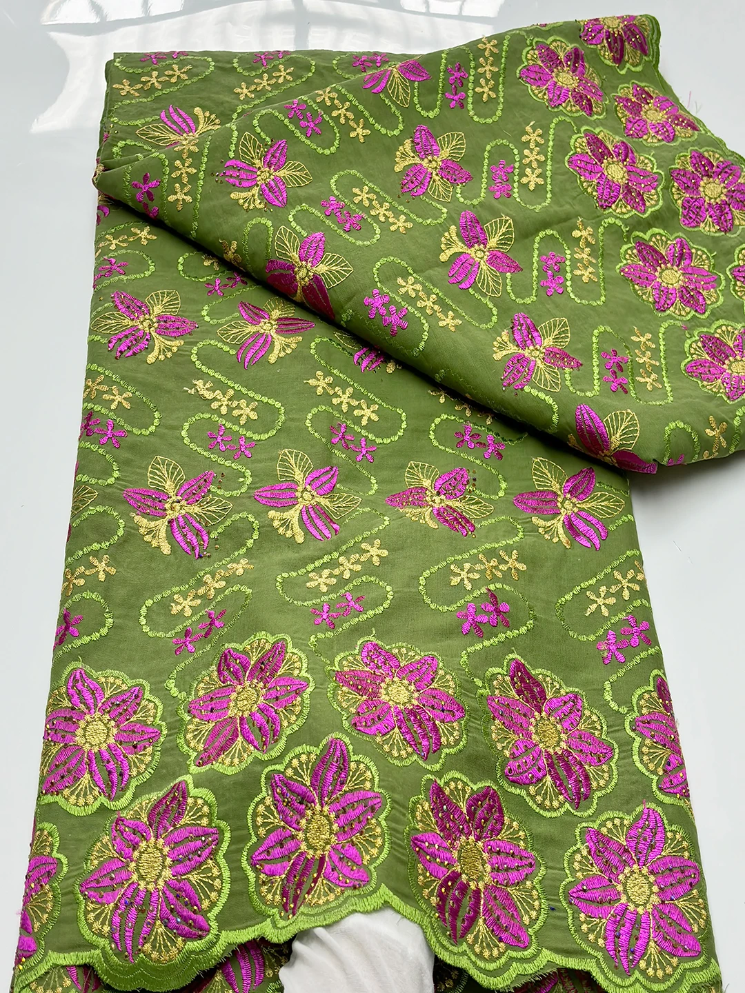 Кружевная хлопковая ткань XIHE 5 ярдов