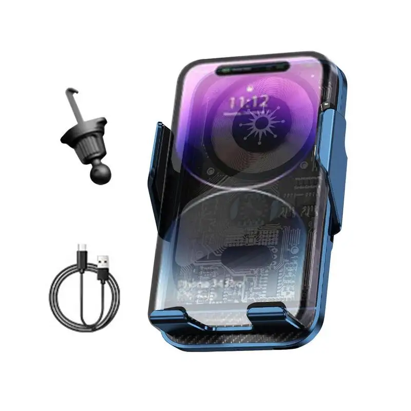 

Wireless Car Charger 360 Degree Rotatable Car Phone Mount Universal Accessory For Auto Clamping Hands-Free To Use Anti Fall And