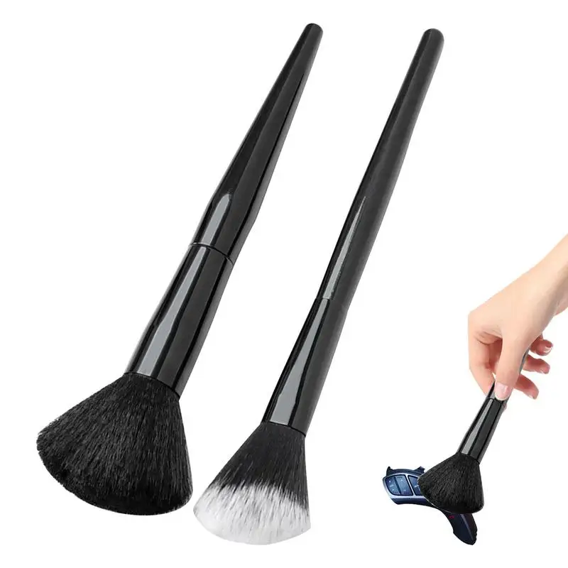 

Car Interior Cleaning Brush 2 Pcs Car Interior Detailing Kit Car Interior Detail Brush Crevice Cleaning Brush Soft Nylon Wool
