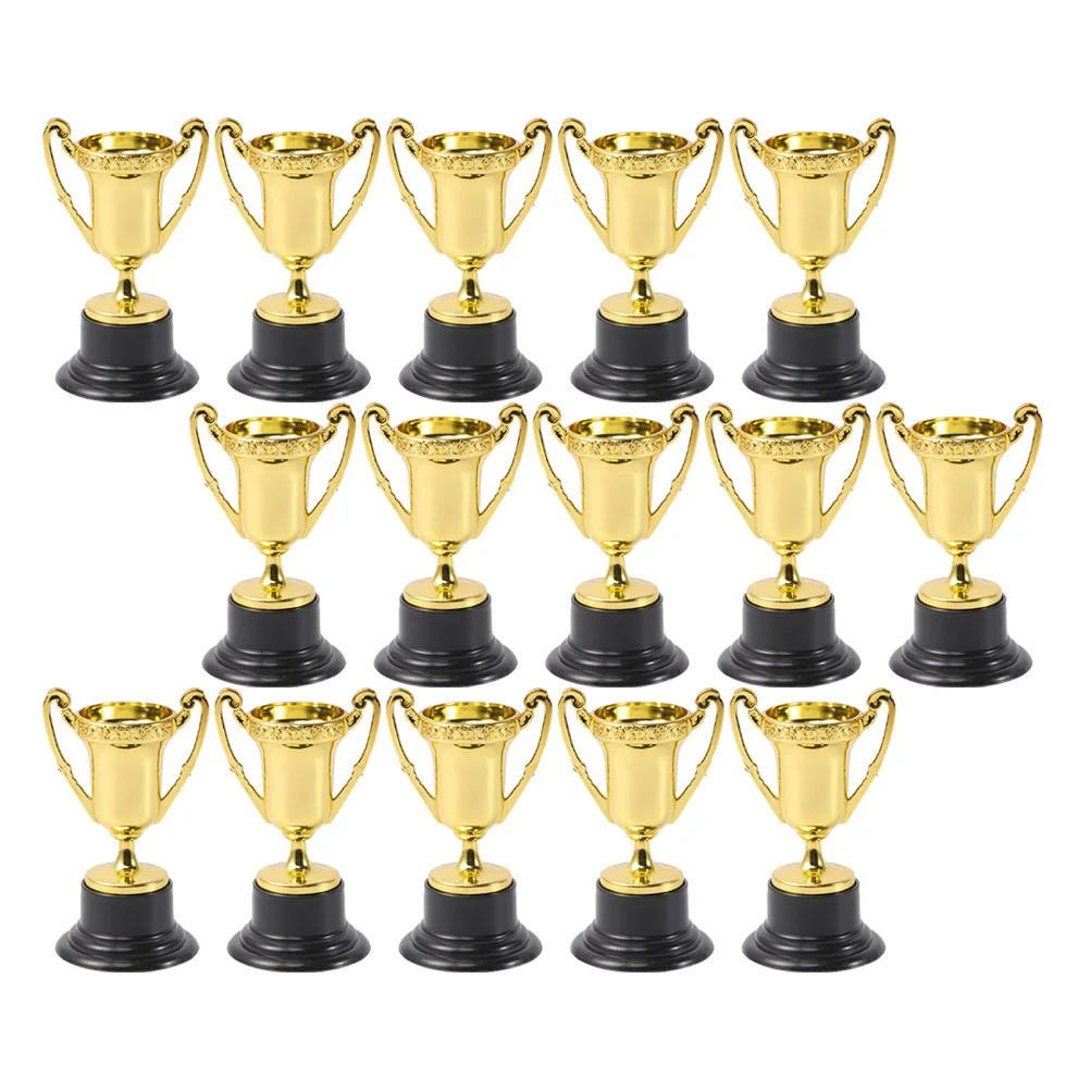 

30pcs Plastic Gold Cups Trophies Practical Small Trophy Home Tabletop Decor