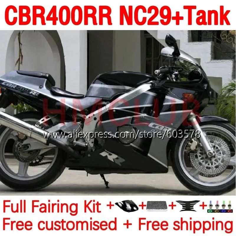 

+Tank CBR400RR For HONDA NC29 CBR400 400 RR 400RR 94 95 96 97 98 99 1994 1995 1996 1997 1998 1999 Fairing 198No.59 black grey