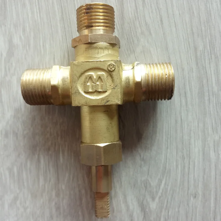 Vertical pressure steam sterilizer accessories disinfection pot drainage gas three-way valve inscription water gas