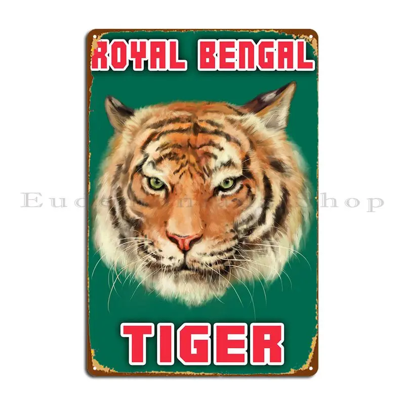 

Королевский Бенгальский Тигр, металлический знак, Настенный декор, Настенный декор, забавный дизайн, жестяные пластинки Sign, постер