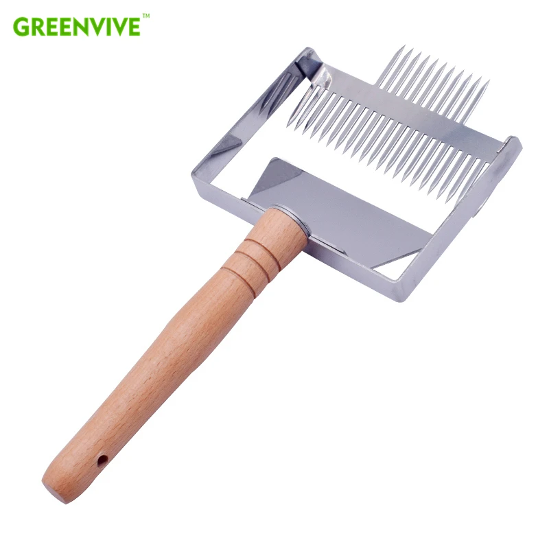

Super Large 23 pins Uncapping Fork Iron Honeycomb Honey Scraper Wooden Handle Beekeeping Tool Apicultura Equipment Uncapping