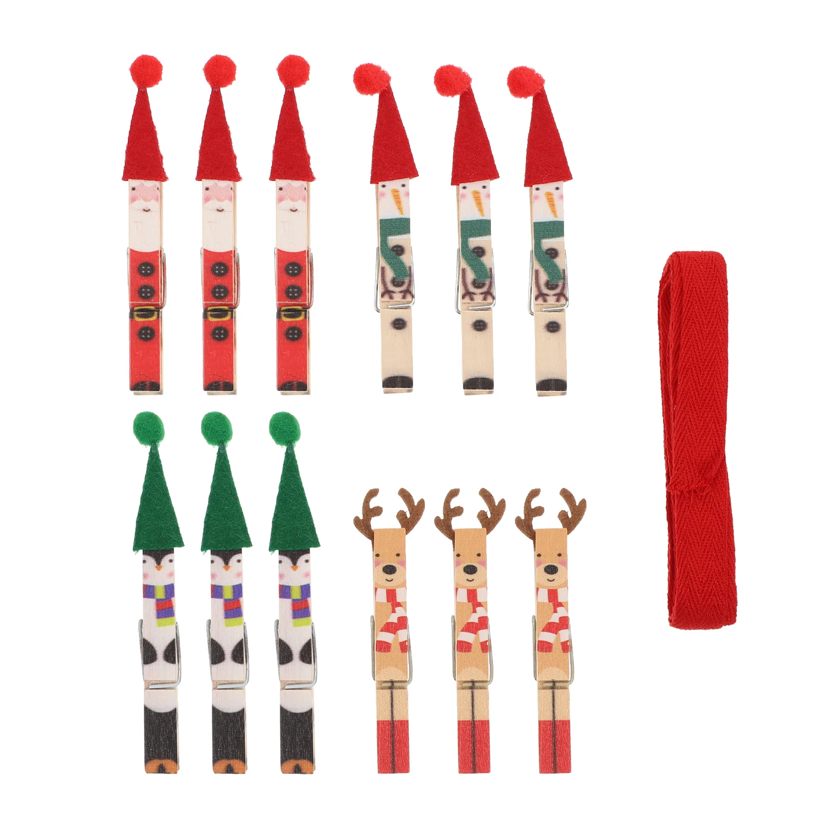 

Wooden Clothes Pegs Clips Christmas Clothespin Wood Crafts Photo Craft Clip Note Decorations Paper Tree Peg Snowman