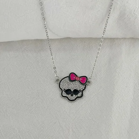 MOONBIFFY Розовое ожерелье со скелетом