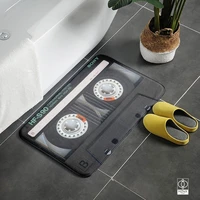 vintage cassette music tape floor mat bedroom bathroom entrance doormat living room kitchen anti slip carpet bathroom door mat