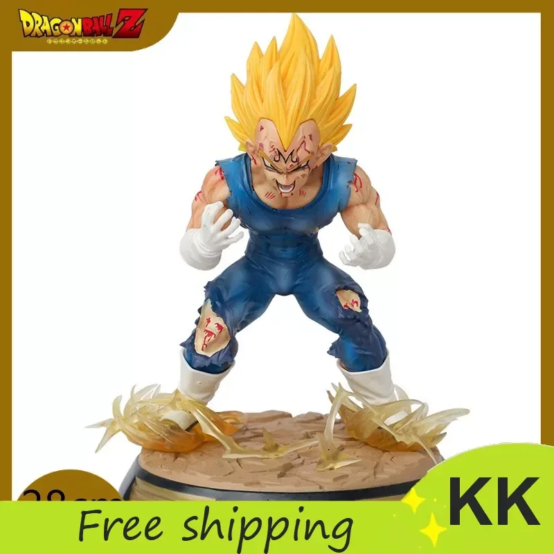 

28cmDragon Ball Anime Figure Vegeta IV Demon Reform Squat Position Action Figure Satute PVC Model Collection Periphery Gift Toys