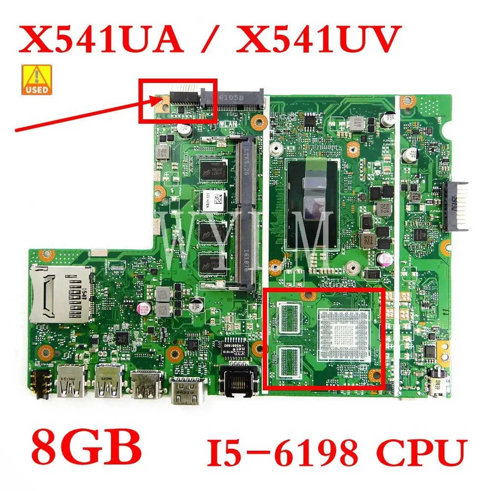

Память X541UA 8 ГБ с фотоматеринской платой REV2.0 для ASUS X541UV X541UA X541U F541U F541U F541UV, протестированная Рабочая Материнская плата ноутбука