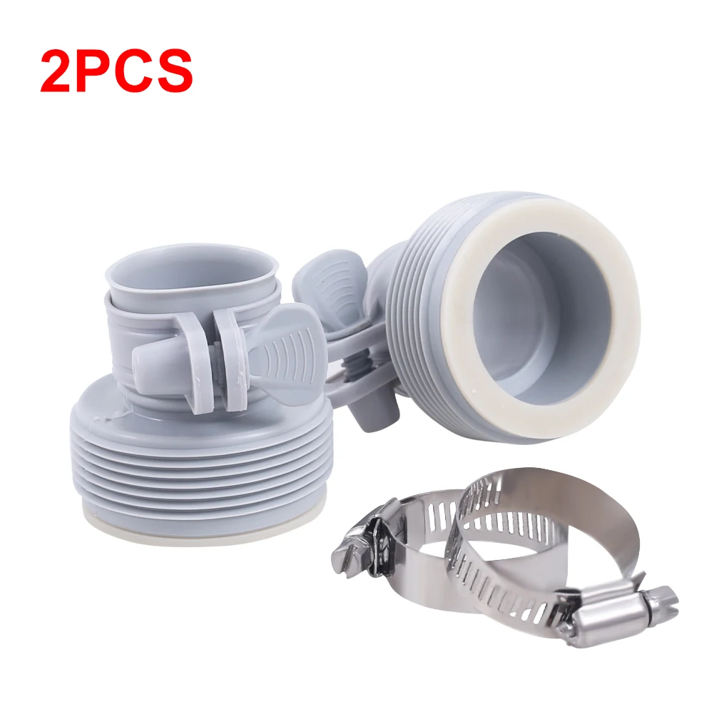 

2pcs Multifunctional Hose Adapter Hose Conversion Kit Good Filterability Adapter B For Intex Pool Filter Pump Saltwater System