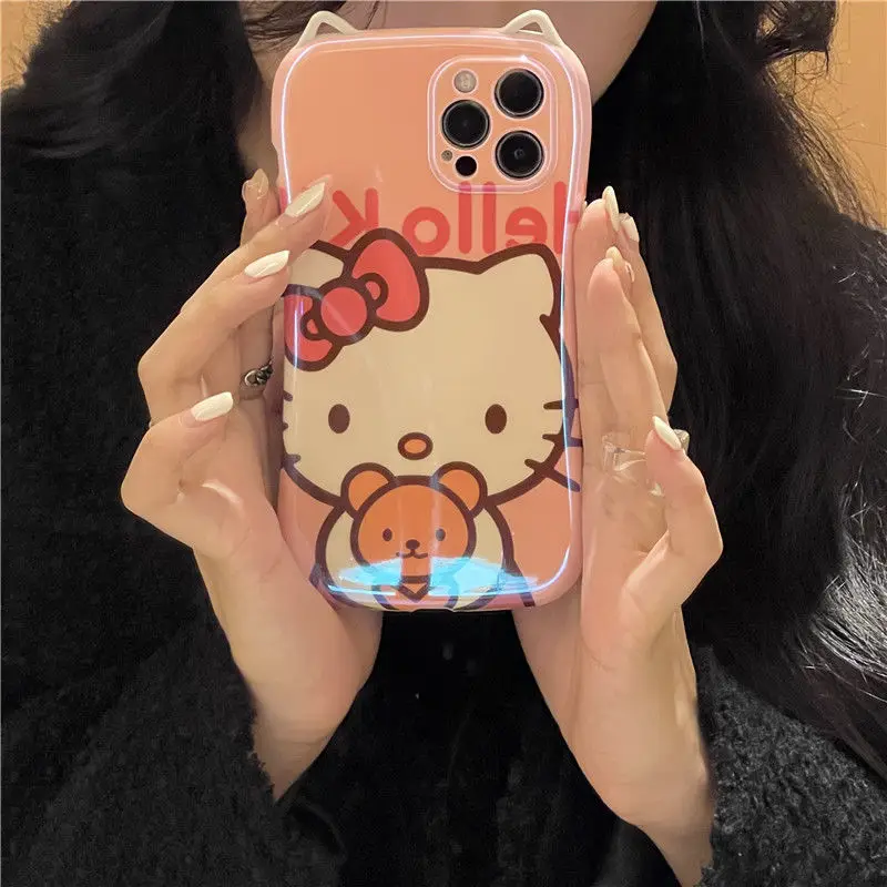 Чехол Hello Kitty для телефона Iphone 13 Pro Max 12 11 X XS MAX XR Blu-Ray мягкий чехол |
