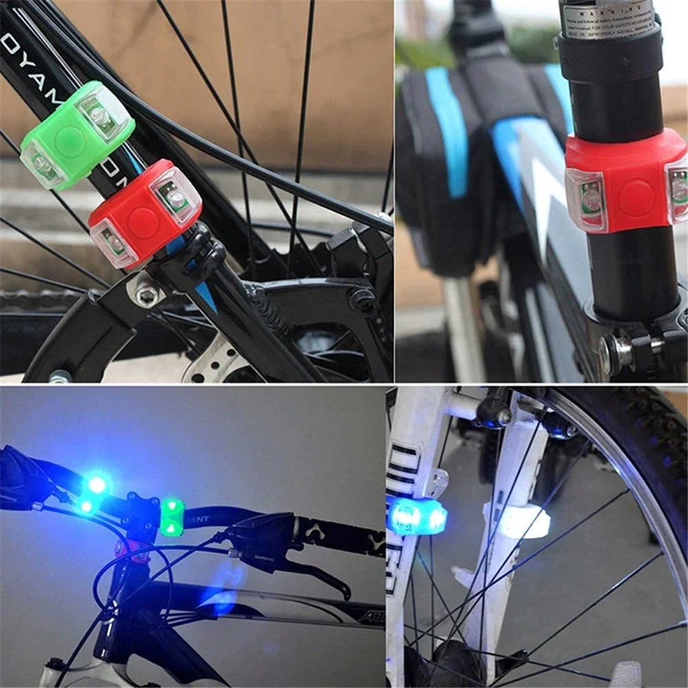 

Warning Lamps Battery Colorful Silicone Lamp Head Boat Navigation Bike Safety Lights Night Running Lights LED Flash Safety Car