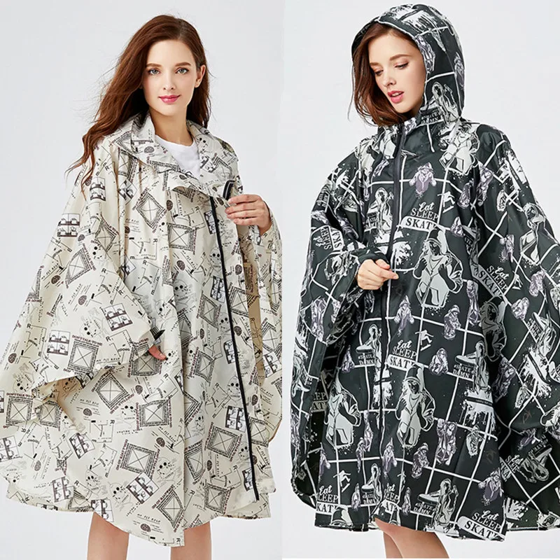 Водонепроницаемый дорожный плащ для женщин пончо с капюшоном девочек Женский