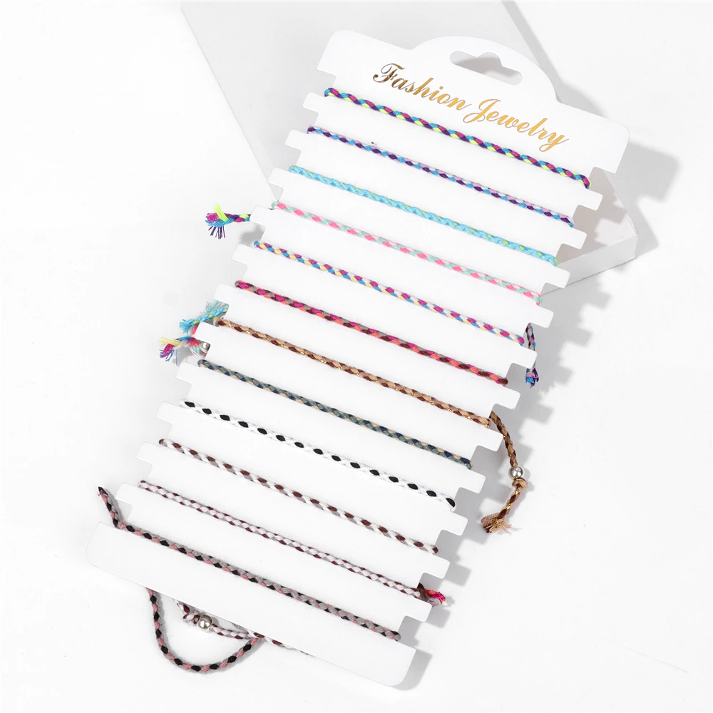 Wholesale 12pcs/set Boho Bracelet Set For Women Men Colorful Natural Stone Crystal Seed Beads Evil Eye Braided Bracelet Bulk