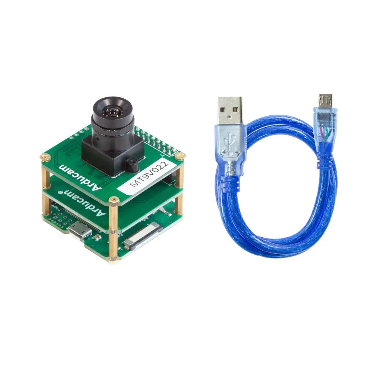 Arducam MT9V022 0.36MP Global Shutter USB Camera Evaluation Kit - 1/3-Inch Monochrome Module with Parallel Adapter on - Комплект оценки USB-камеры с глобальным затвором Arducam MT9V022 0,36 МП - Монохромный модуль 1/3 дюйма с параллельным адаптером.
